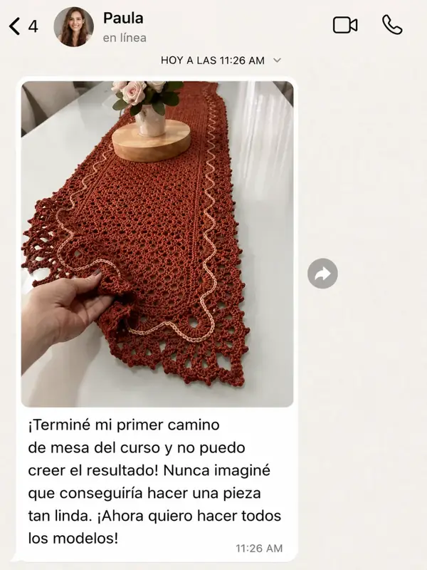 Testimonio de alumna 3 en WhatsApp