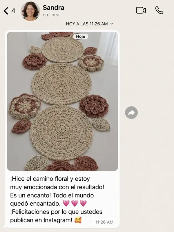 Testimonio de alumna 6 en WhatsApp